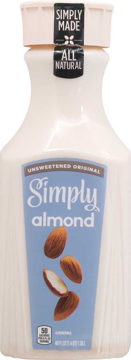 slide 9 of 10, Simply Almond Original Unsweetened Bottle, 46 fl oz, 46 fl oz