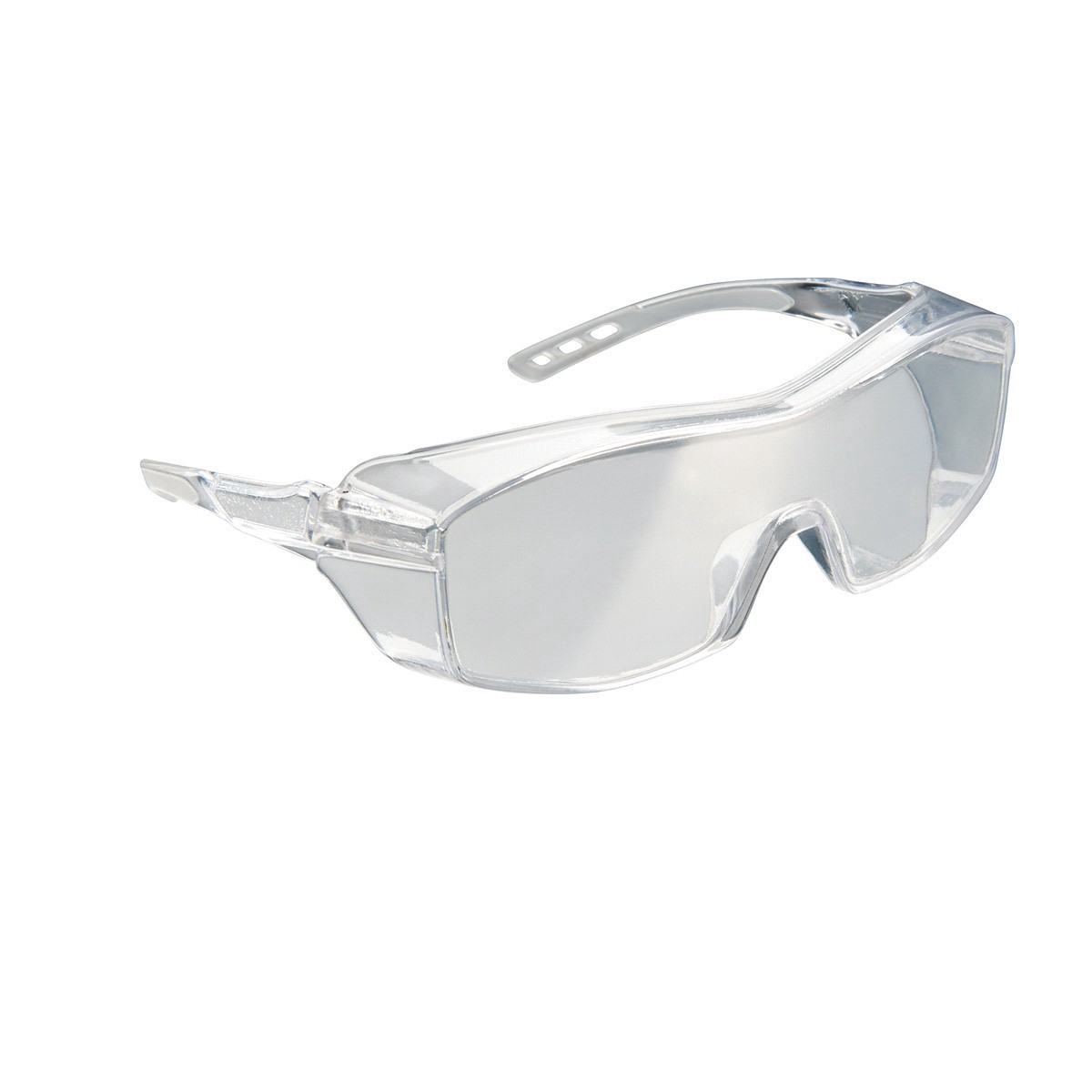 slide 5 of 5, 3M Over The Glass Safety Eyewear, Clear Frame, Clear/Scratch Resistant Lenses, 1 ct
