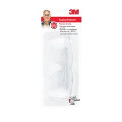 3M Over The Glass Safety Eyewear, Clear Frame, Clear/Scratch Resistant Lenses