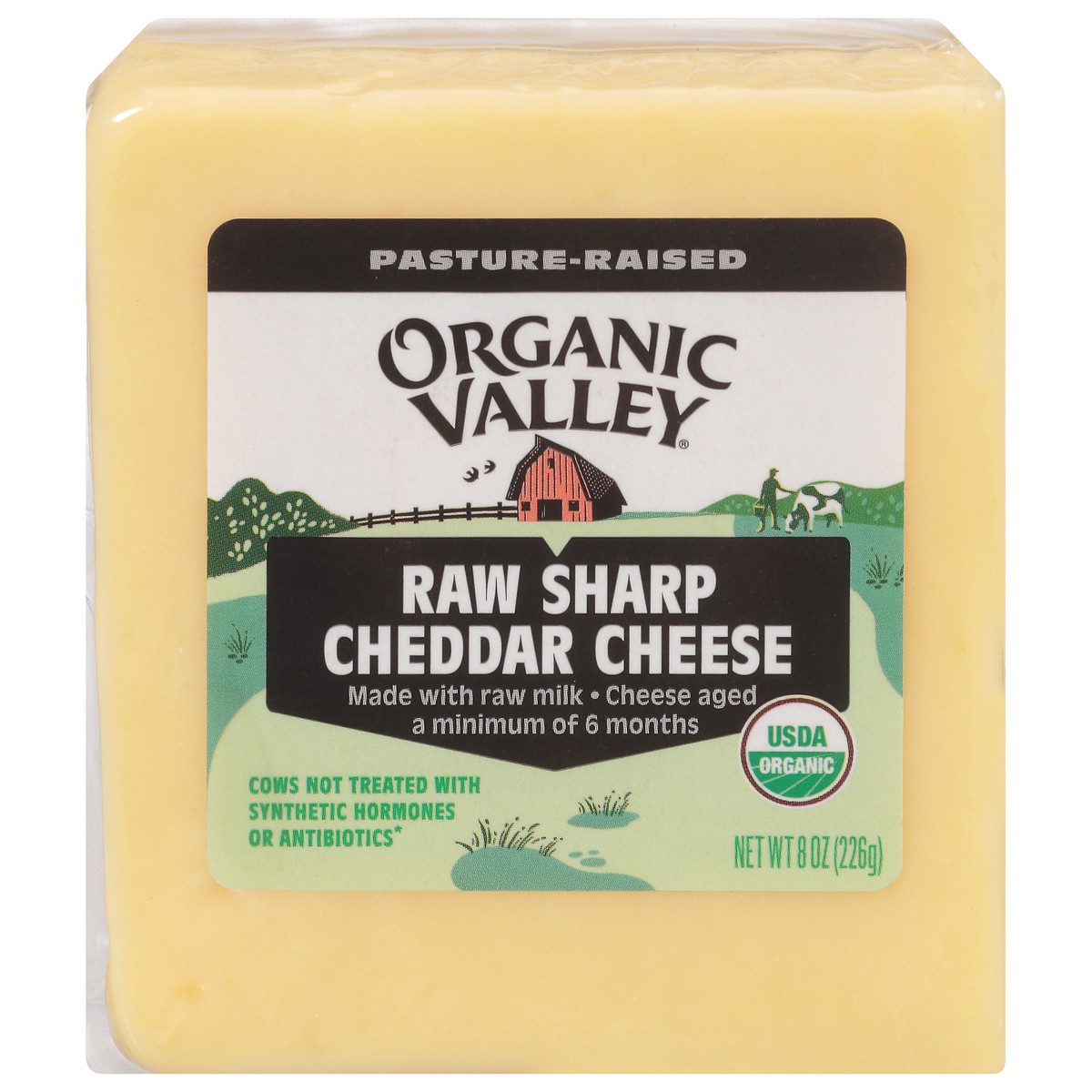 slide 1 of 11, Organic Valley Raw Organic Sharp Cheddar Cheese Block, 8 oz, 8 oz