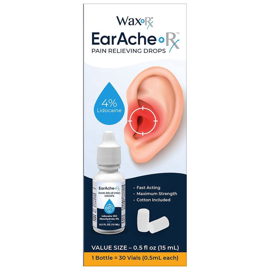 slide 1 of 3, Wax-Rx EarAcheRx Kids Pain Relieving Drop 0.5 fl oz, 0.5 fl oz