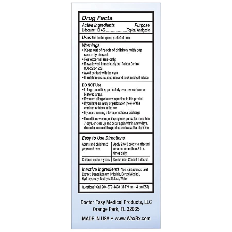 slide 3 of 3, Wax-Rx EarAcheRx Kids Pain Relieving Drop 0.5 fl oz, 0.5 fl oz