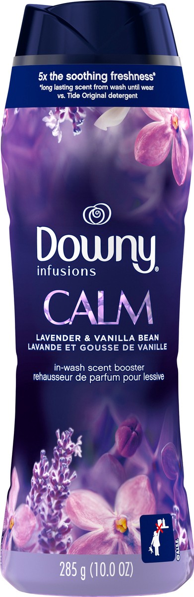 slide 4 of 4, Downy Infusions In-Wash Scent Booster Beads, Calm, Lavender & Vanilla Bean, 10 oz, 10 oz