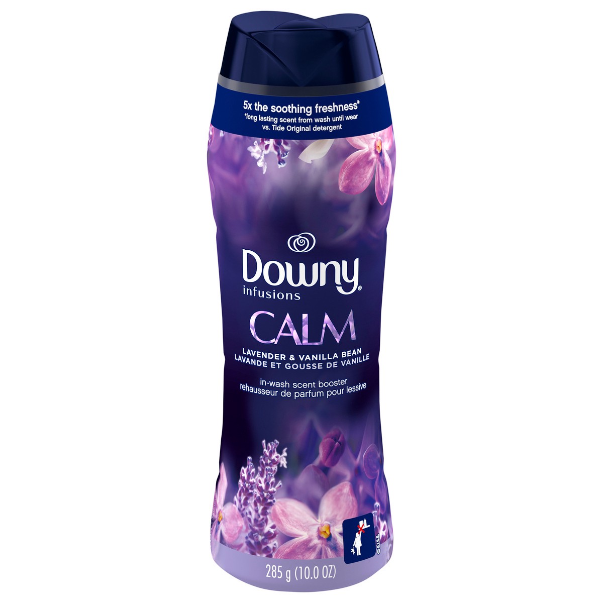 slide 1 of 4, Downy Infusions In-Wash Scent Booster Beads, Calm, Lavender & Vanilla Bean, 10 oz, 10 oz