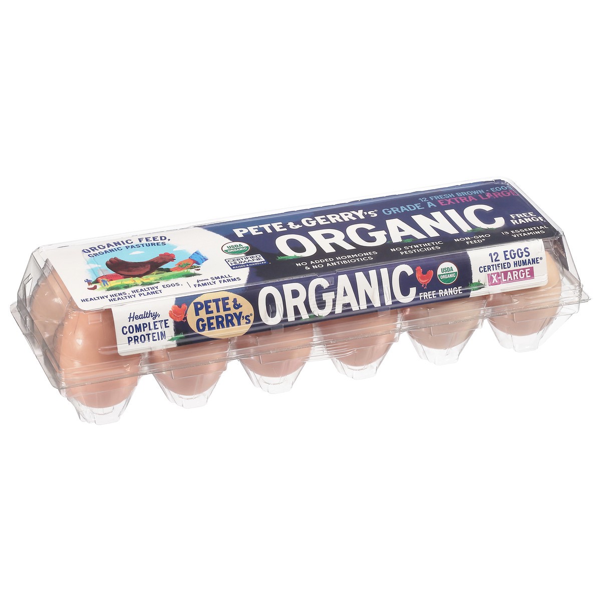 slide 6 of 10, Pete and Gerry's Organic Free Range Brown Eggs Extra Large 12 ea, 12 ct