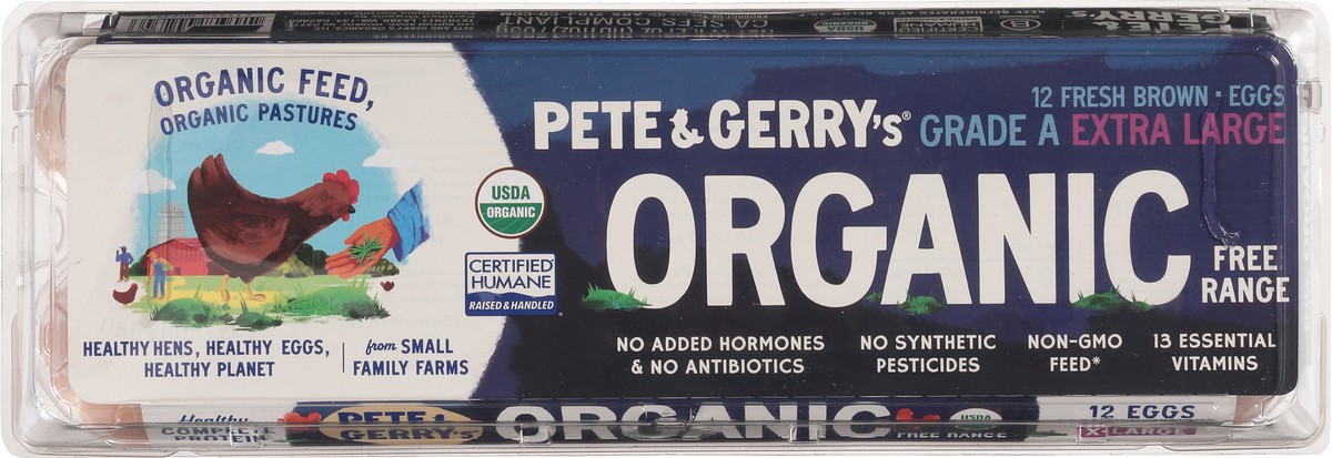 slide 7 of 10, Pete and Gerry's Organic Free Range Brown Eggs Extra Large 12 ea, 12 ct