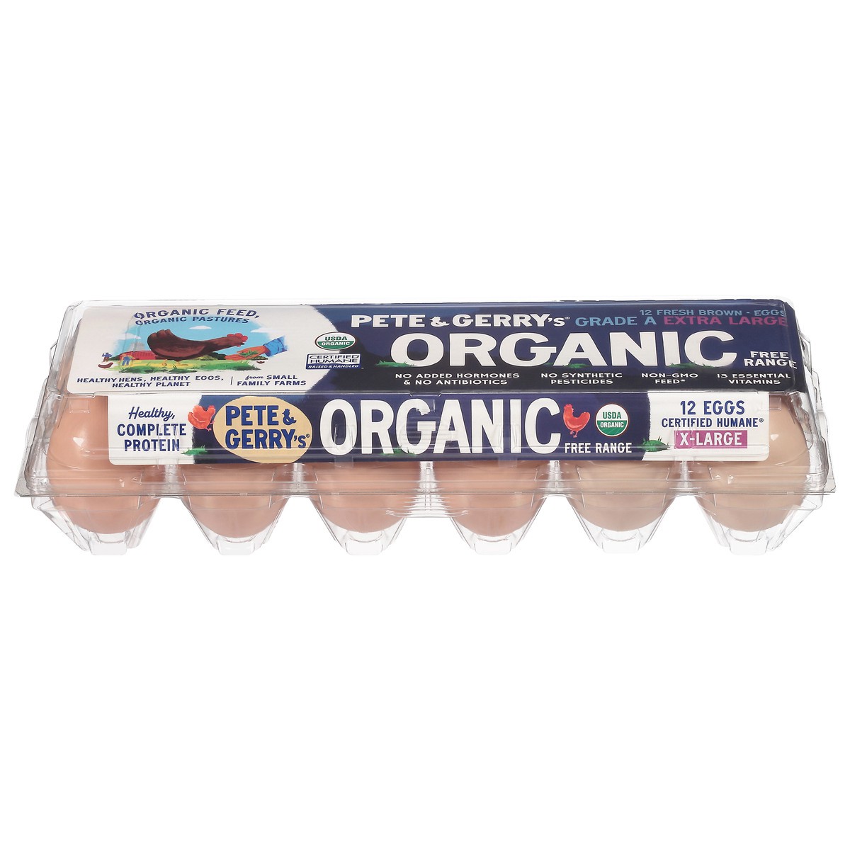 slide 5 of 10, Pete and Gerry's Organic Free Range Brown Eggs Extra Large 12 ea, 12 ct