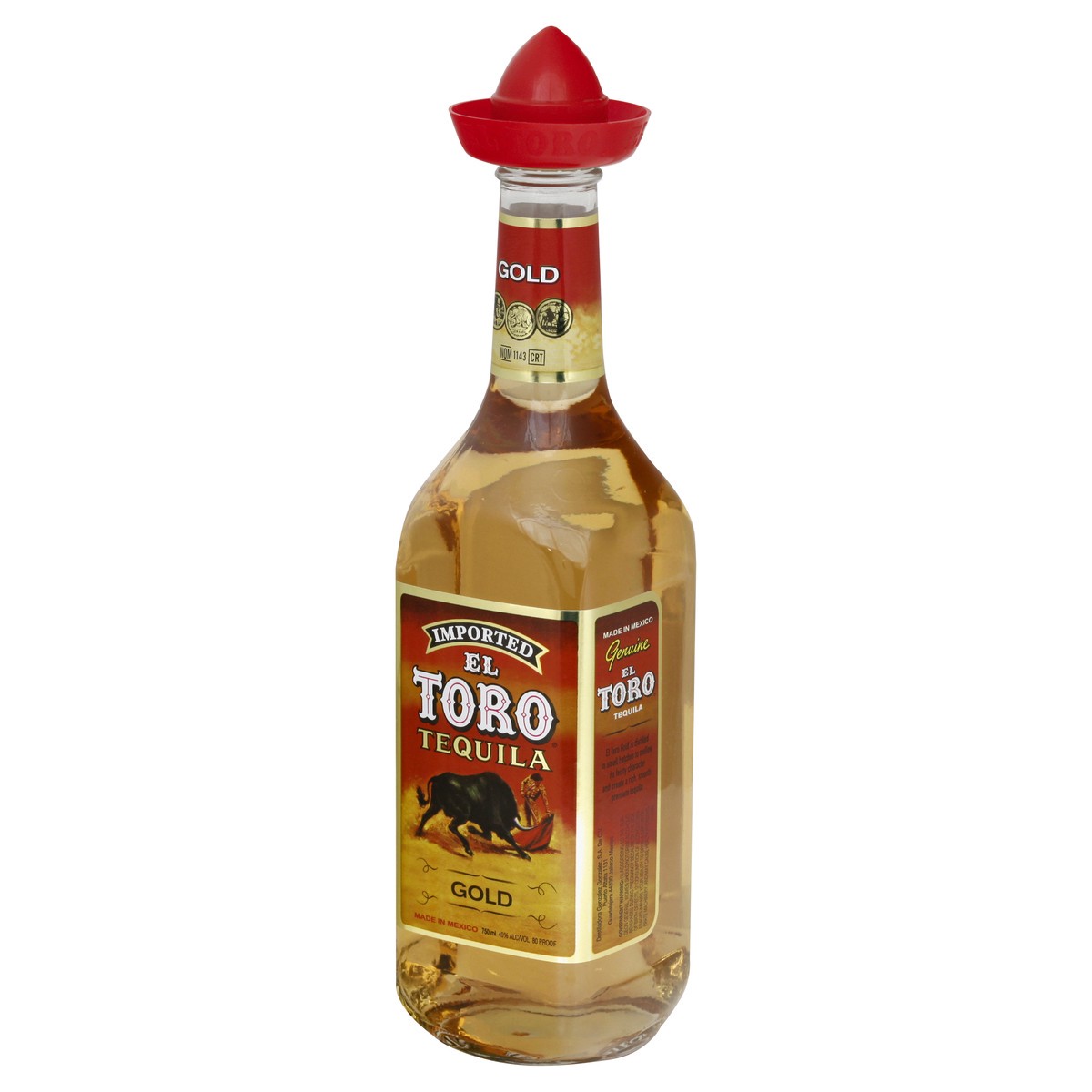 slide 8 of 11, El Toro Gold Tequila, 750 liter