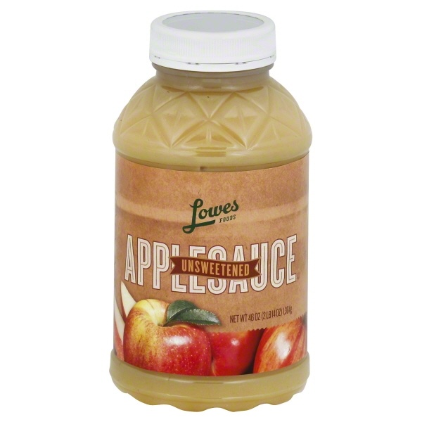 slide 1 of 1, Lowes Foods Applesauce Natural Unsweetened, 46 oz