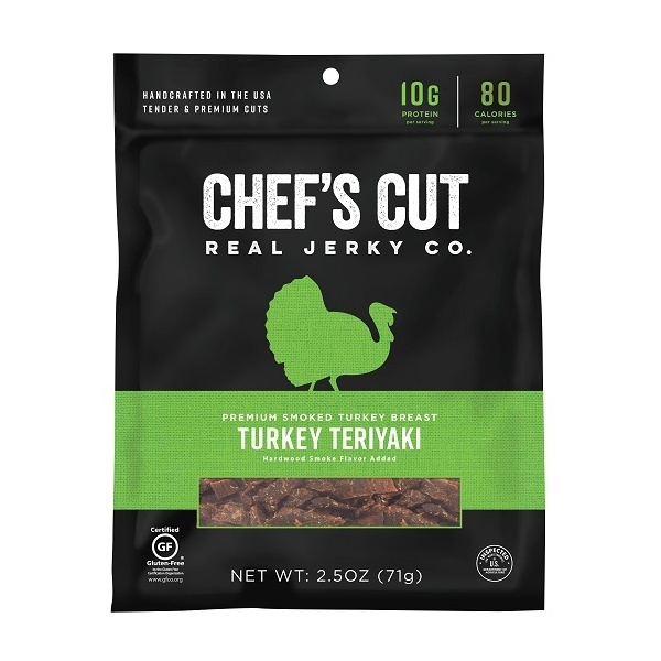 slide 1 of 1, Chef's Cut Real Jerky Turkey Teriyaki, 2.5 oz