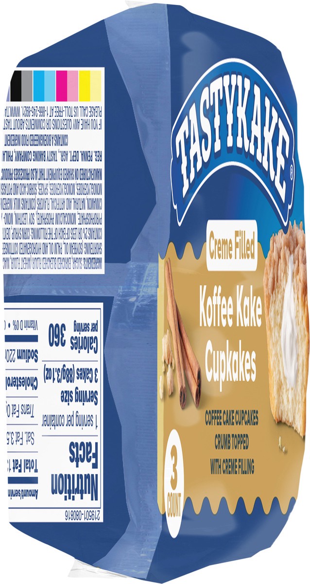 slide 8 of 11, Tastykake Creme Filled Koffee Kake Cupkakes 3 ea, 3.5 oz