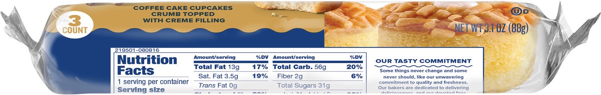 slide 10 of 11, Tastykake Creme Filled Koffee Kake Cupkakes 3 ea, 3.5 oz