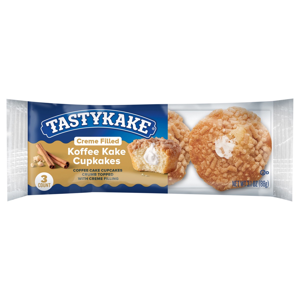 slide 1 of 11, Tastykake Creme Filled Koffee Kake Cupkakes - 3 ct, 3.5 oz