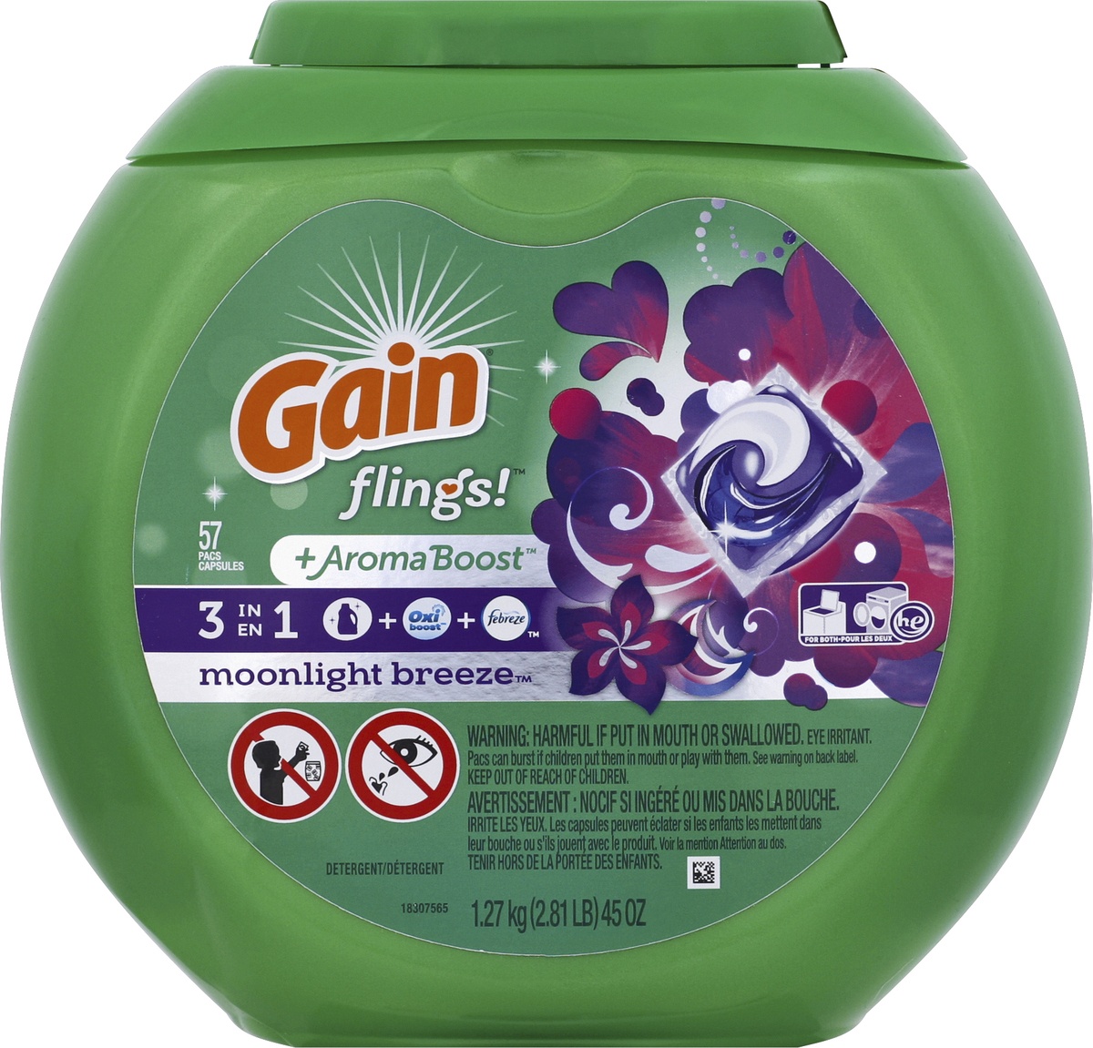 slide 1 of 1, Gain Detergent 49 oz, 49 oz
