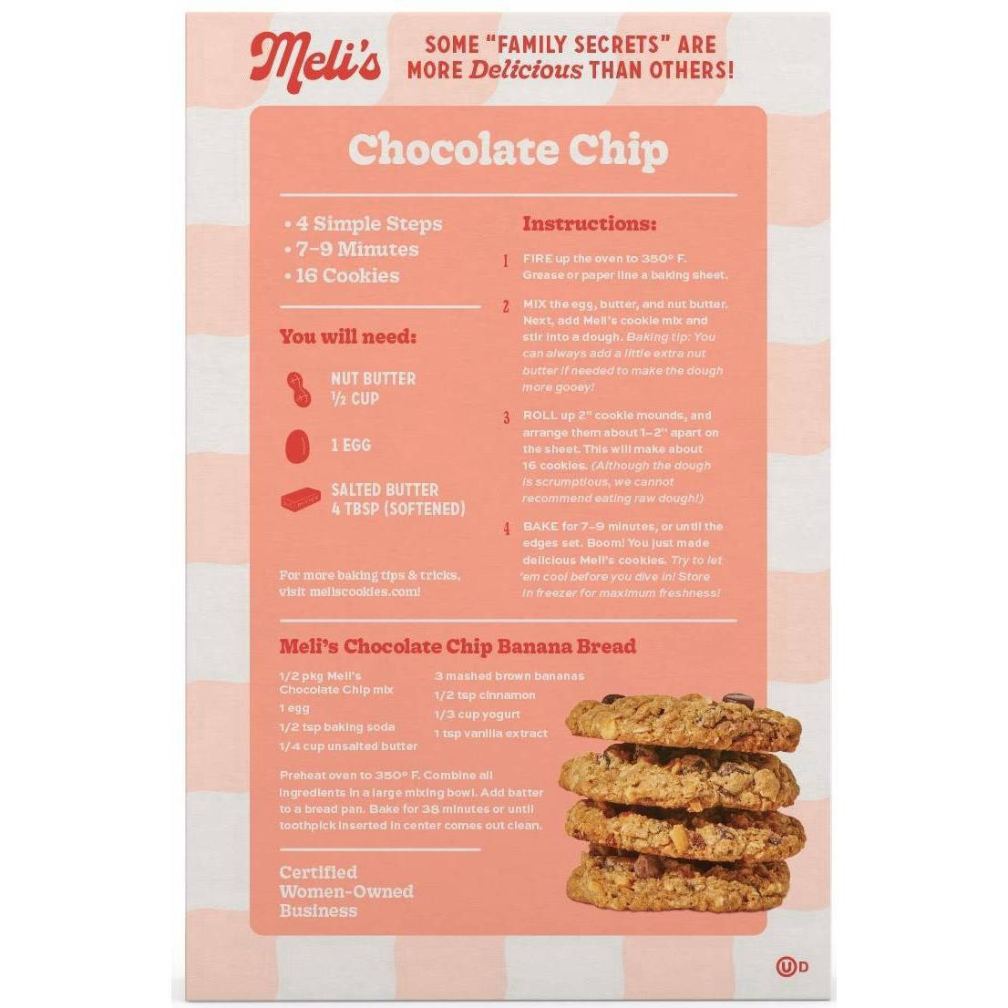 slide 7 of 9, Meli's Gluten-Free Chocolate Chip Cookie Mix 16 oz, 16 oz