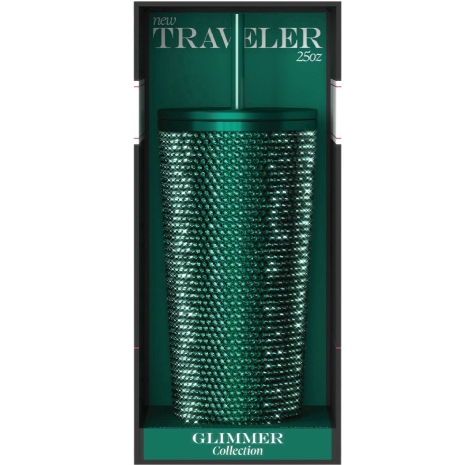 slide 1 of 1, Hydrapeak Rhinestone Double Wall Stainless Steel Travel Tumbler, Emerald, 25 Oz, 1 ct