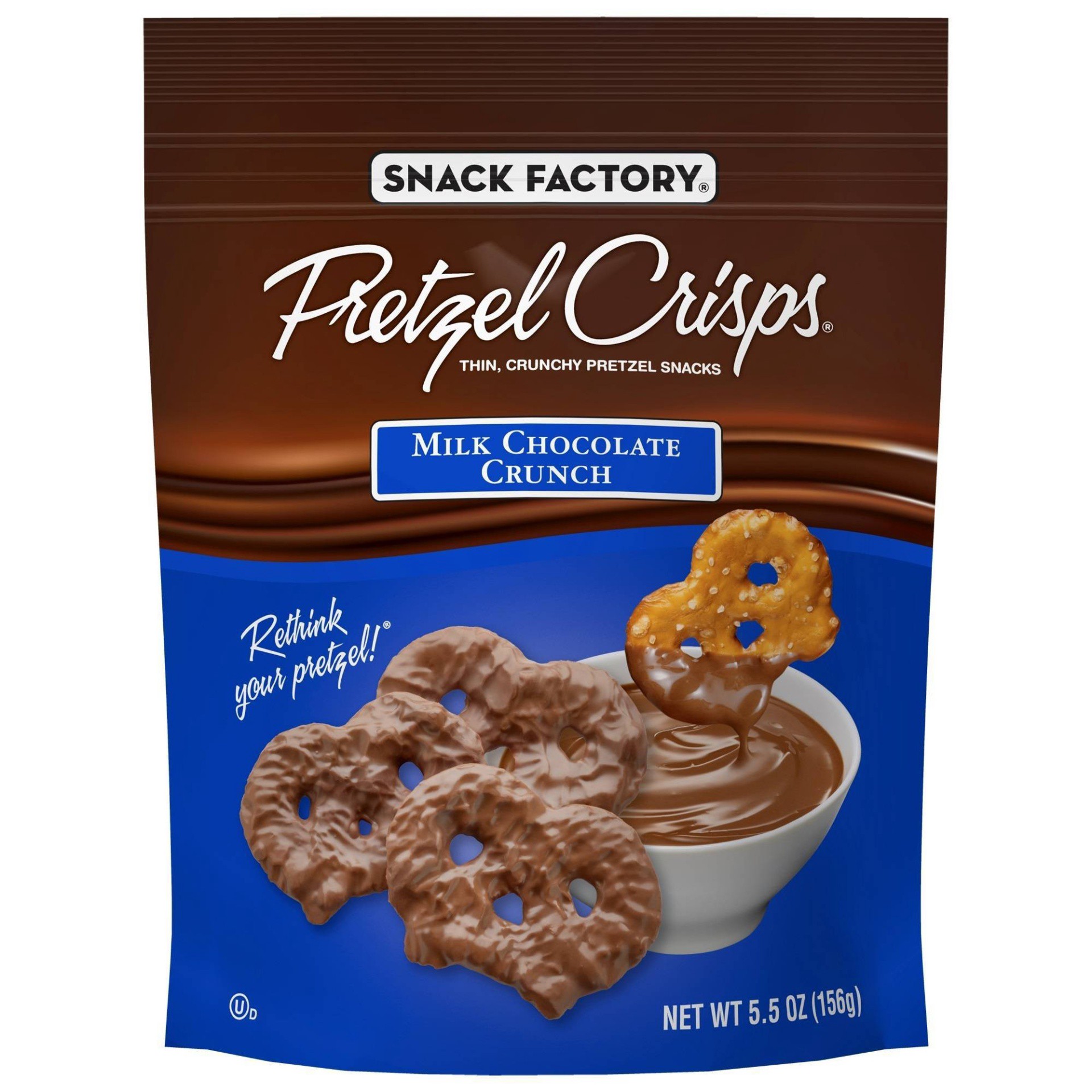 slide 1 of 5, Snack Factory Milk Chocolate Covered Pretzel Crisps, 5.5 oz