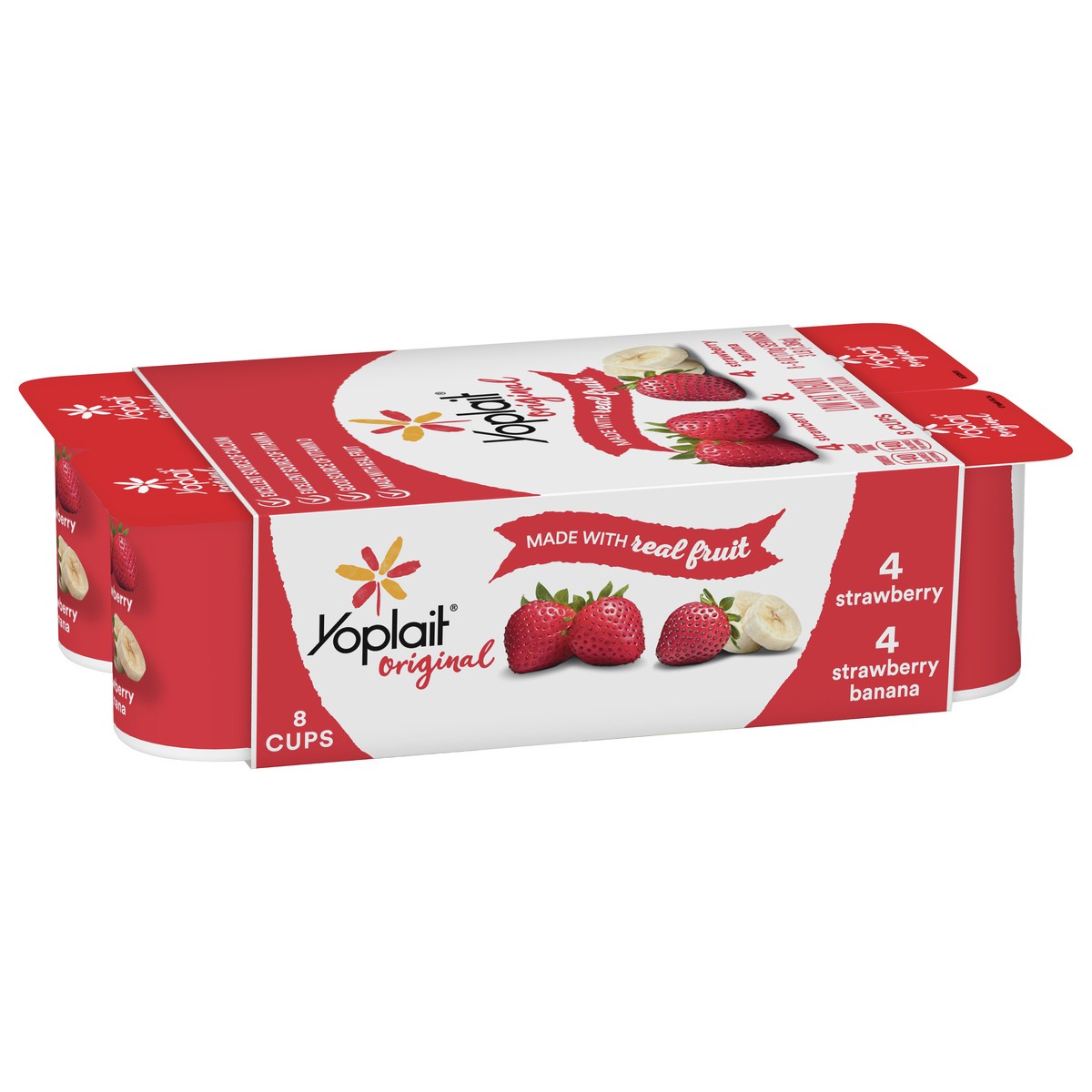 slide 2 of 9, Yoplait Original Strawberry and Strawberry Banana Yogurt - 8pk/6oz Cups, 8 ct; 6 oz