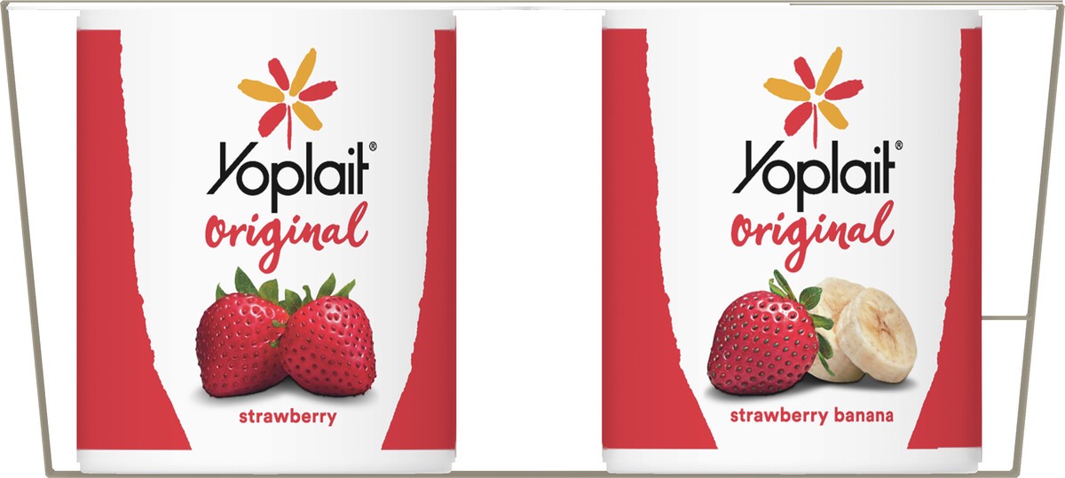 slide 8 of 9, Yoplait Original Strawberry and Strawberry Banana Yogurt - 8pk/6oz Cups, 8 ct; 6 oz