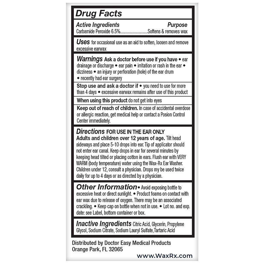 slide 2 of 3, WaxRx Earwax Removal Aid Drops 0.5 fl oz, 0.5 fl oz