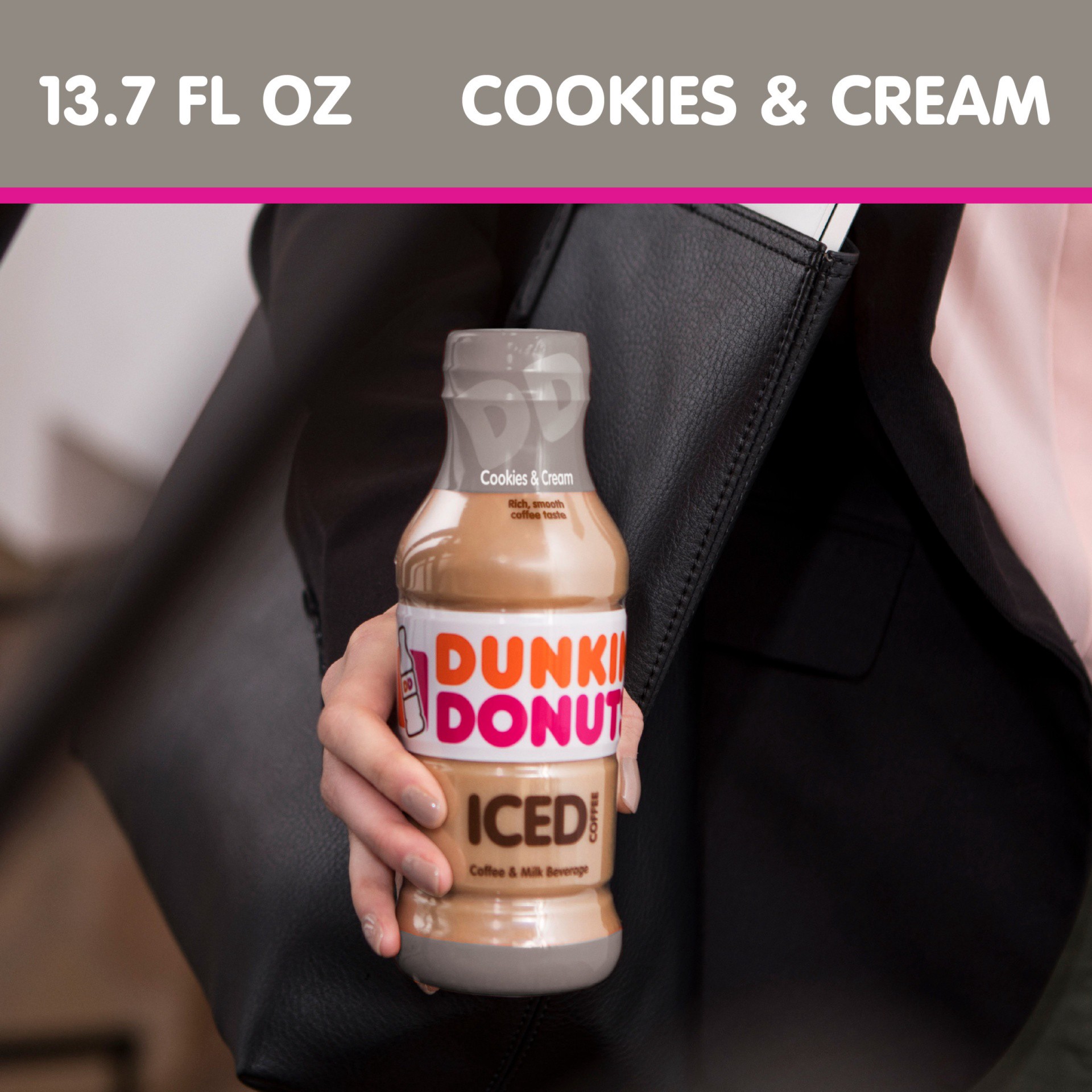 slide 2 of 10, Dunkin' Cookies & Cream Iced Coffee 13.7 oz, 13.7 fl oz