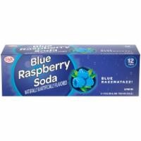 slide 1 of 1, Big K Blue Raspberry Soda, 12 ct; 12 fl oz