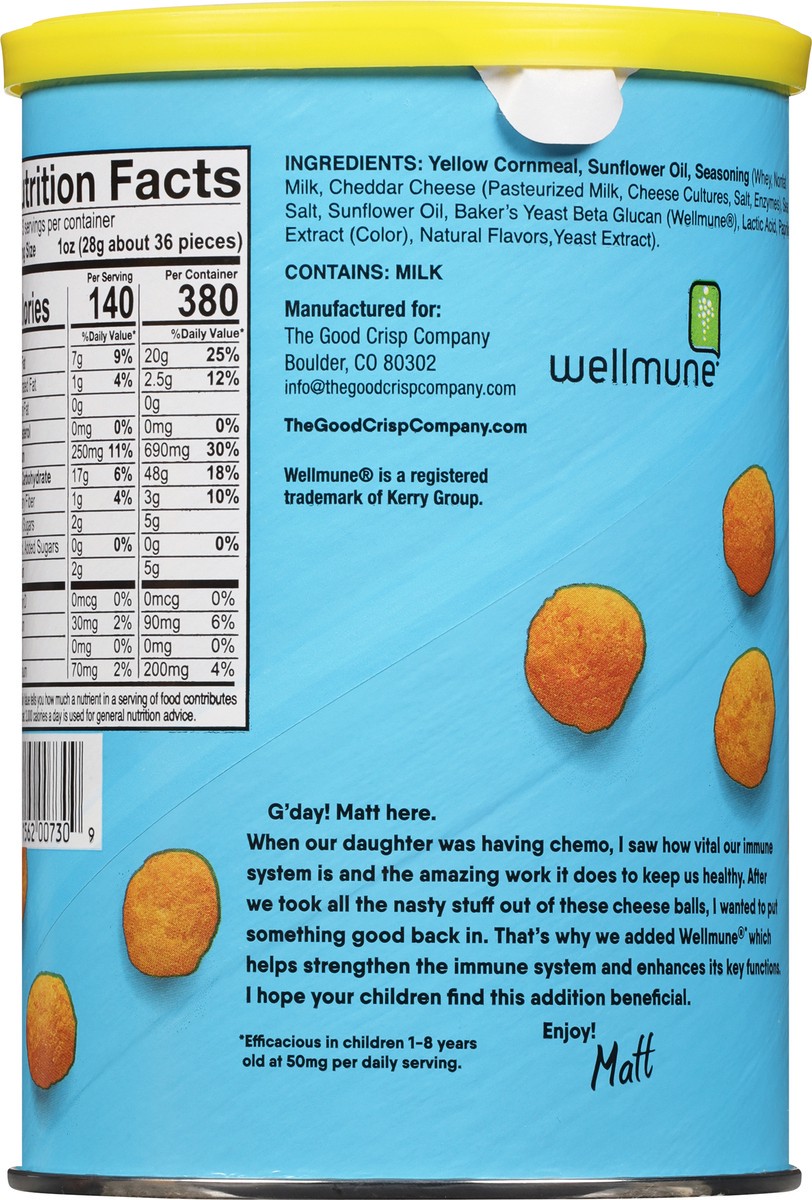 slide 9 of 12, The Good Crisp Company Cheddar Cheese Balls 2.75 oz, 