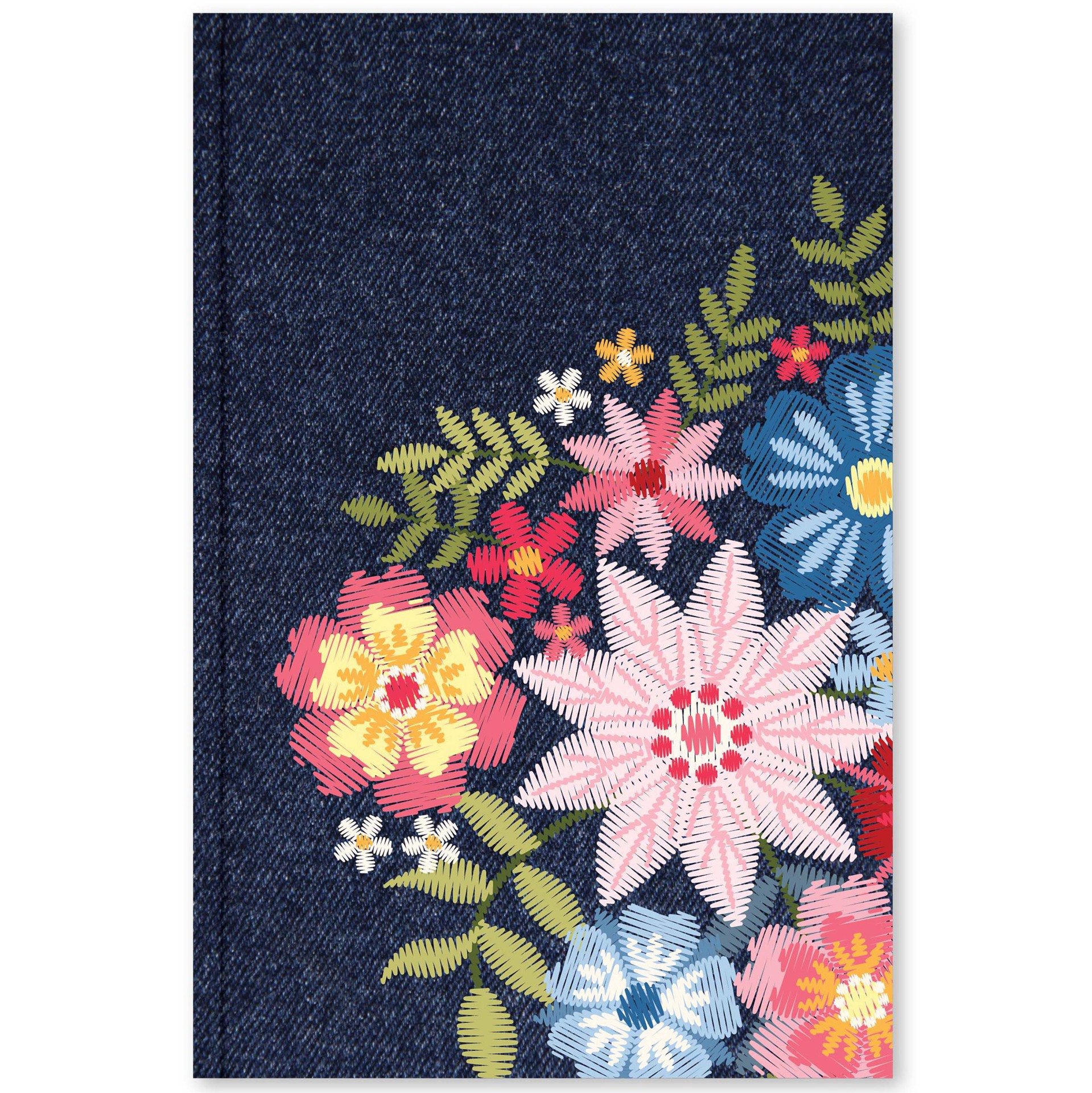 slide 1 of 1, C.R. Gibson Embroidered Floral Lined Journal - Black, 1 ct