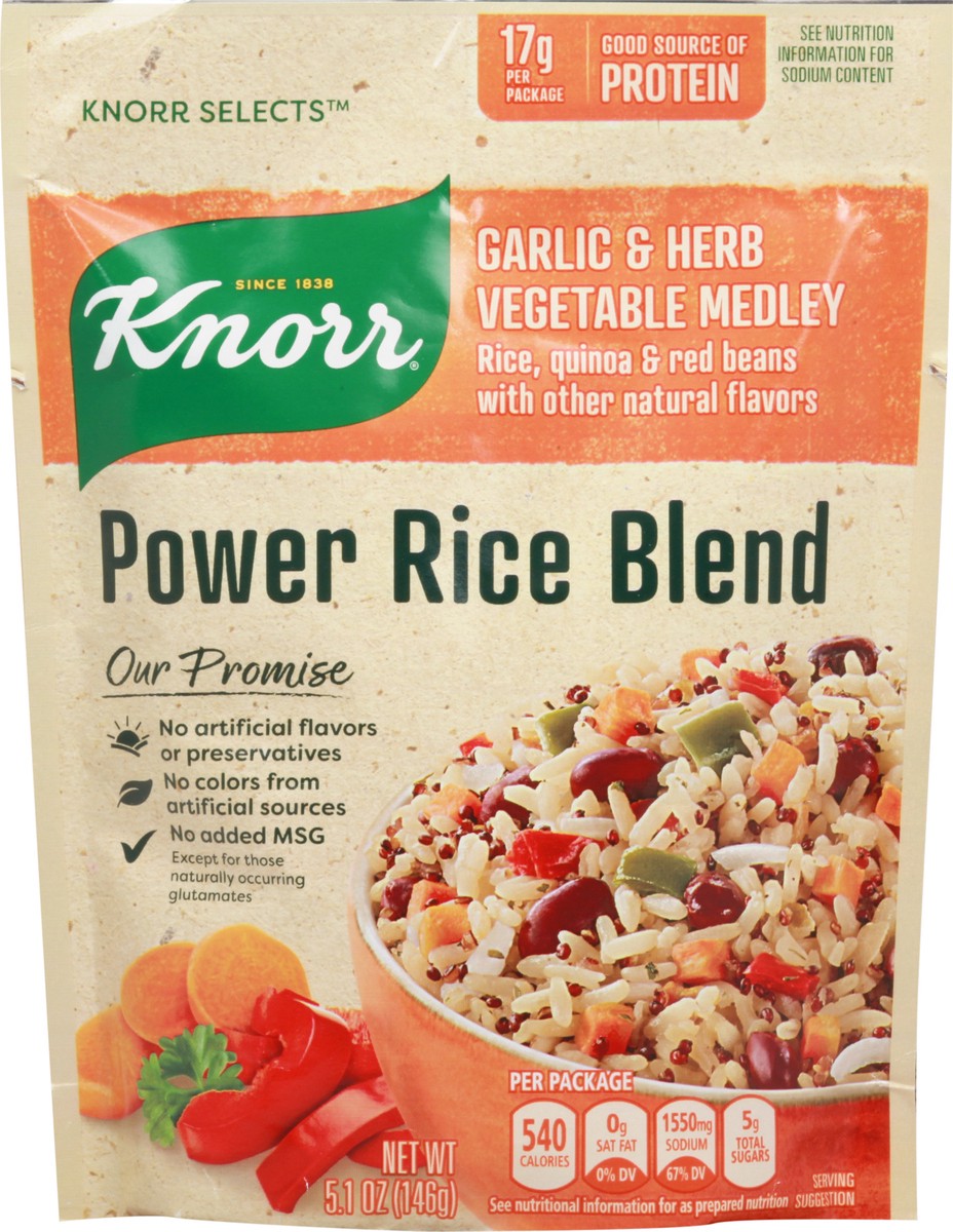 slide 2 of 11, Knorr Selects Power Rice Blend Garlic & Herb Vegetable Medley, 5.1 oz, 5.1 oz