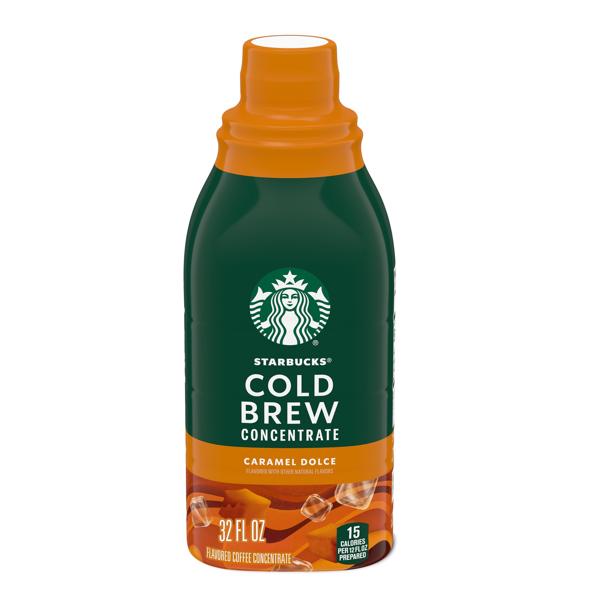 slide 1 of 9, Starbucks Cold Brew Coffee Concentrate, Caramel Dolce, 100% Arabica, Multi-Serve Bottle (32 Fl Oz), 32 fl oz