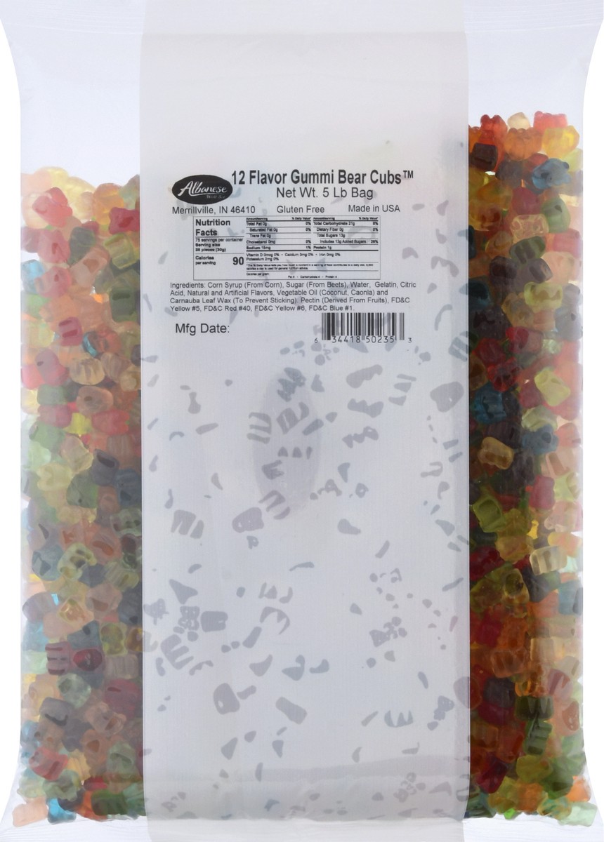 slide 12 of 13, Albanese World's Best 12 Flavor Gummi Bear Cubs 5 lb, 5 lb