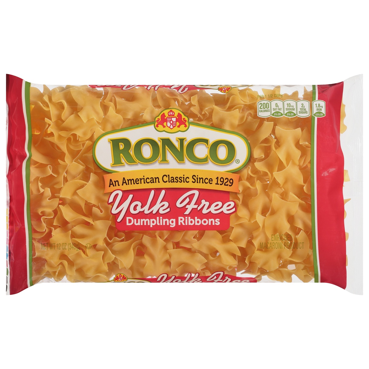 slide 1 of 1, Ronco Yolk Free Dumpling Ribbons 12 oz, 12 oz