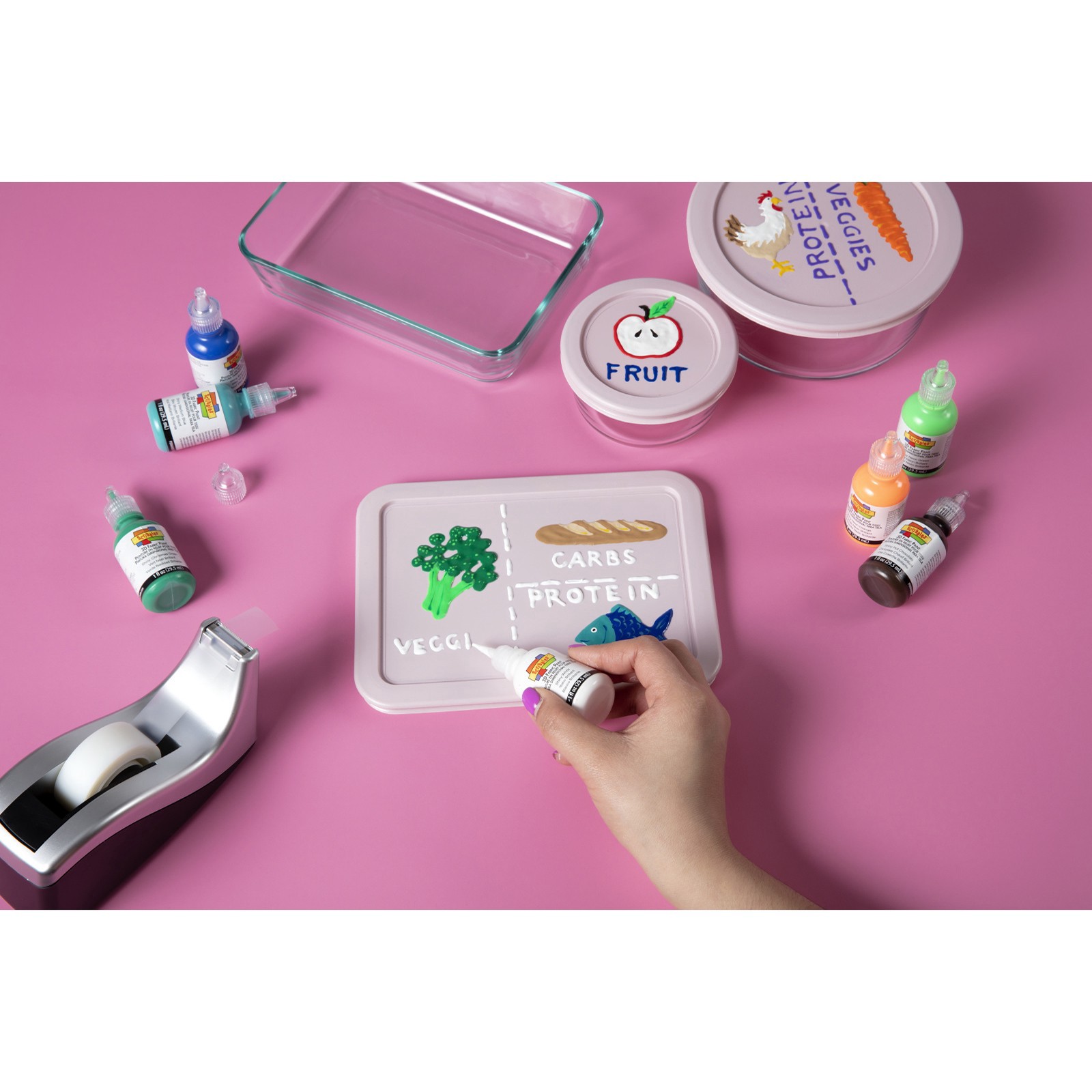 slide 2 of 5, Scribbles Shiny 3d Fabric Paint, 1 fl oz