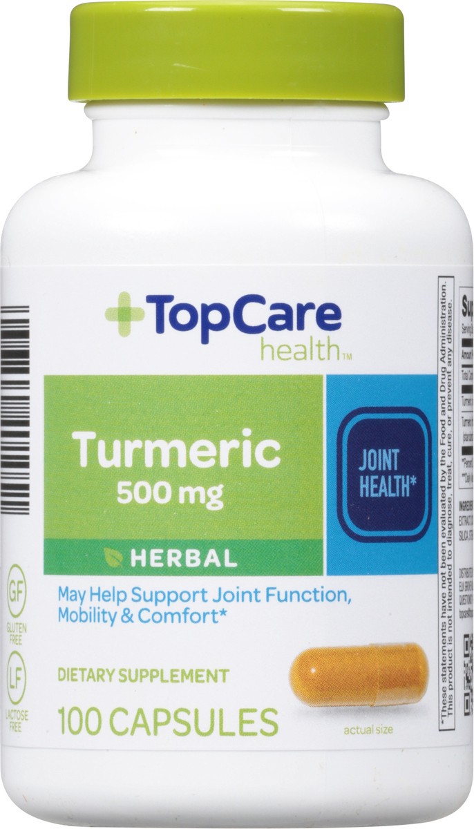 slide 8 of 10, TopCare Turmeric Natural Sourced 500mg, 100 ct