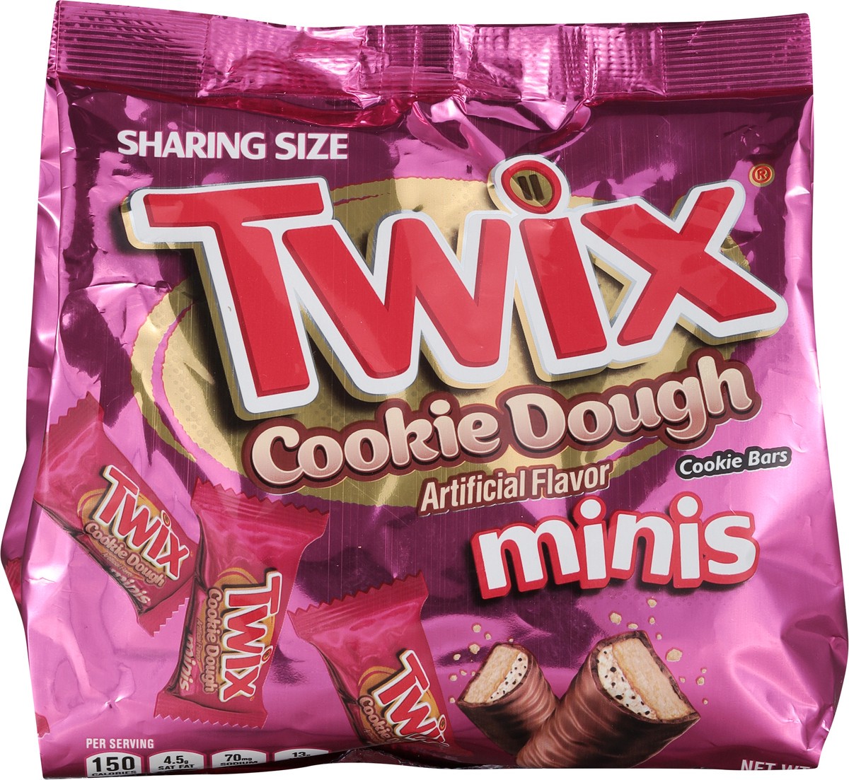 slide 1 of 5, TWIX Cookie Dough Cookie Bars Minis Sharing Size 7.70 oz, 7.7 oz