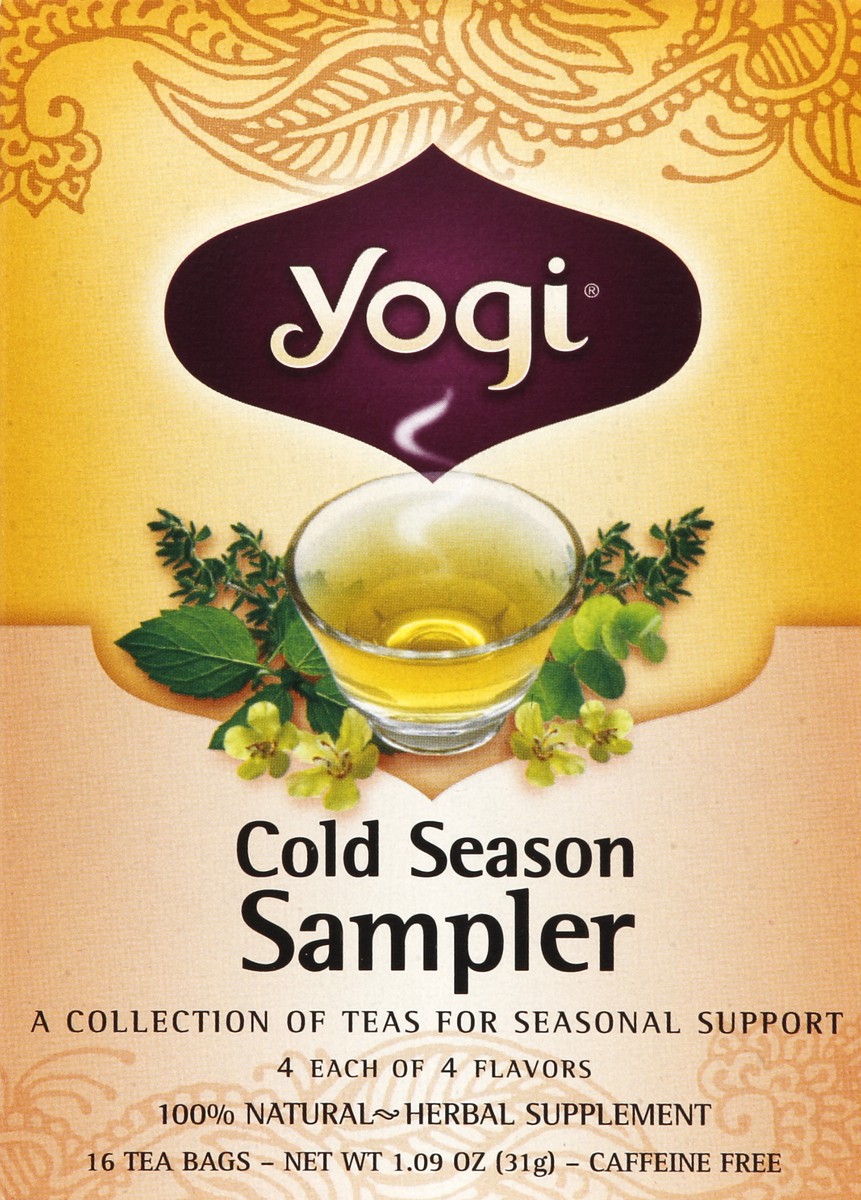 slide 4 of 5, Yogi Cold Season Sampler Tea Bags, 16 ct