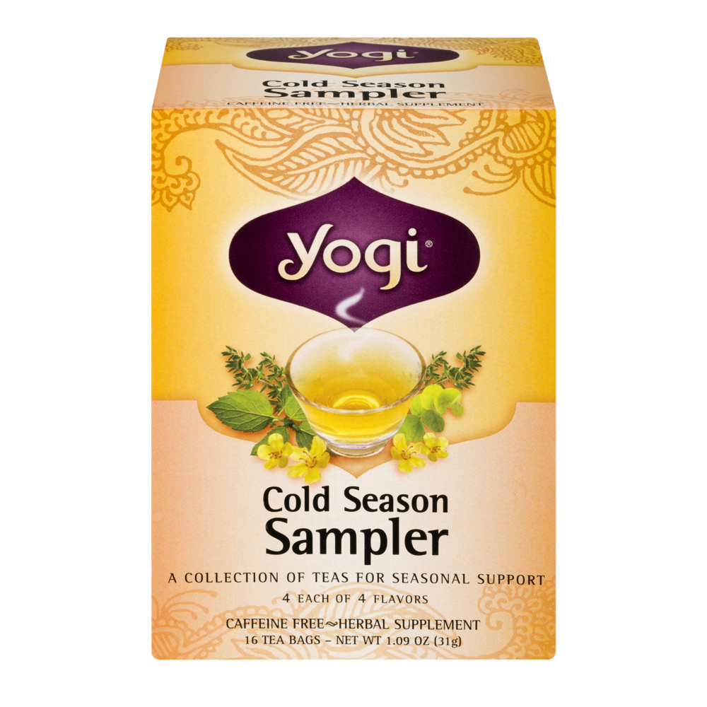 slide 1 of 5, Yogi Cold Season Sampler Tea Bags, 16 ct