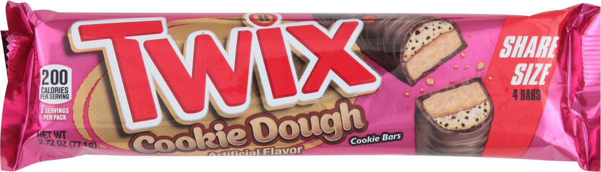 slide 4 of 9, TWIX Cookie Dough Cookie Bars Share Size 4 ea, 2.72 oz