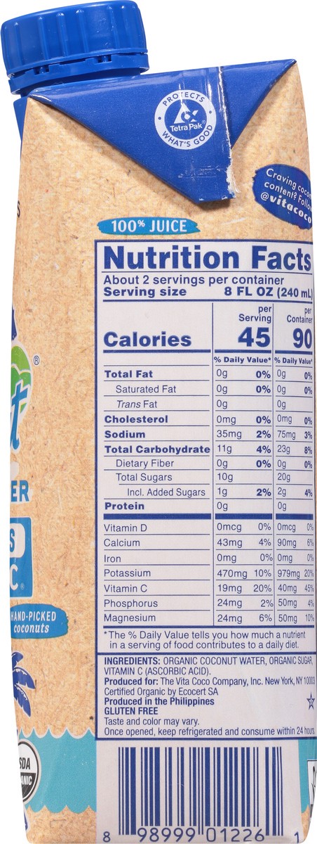 slide 7 of 9, Vita Coco Farmers Organic Coconut Water - 1.06 fl oz, 1.06 fl oz