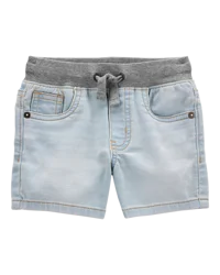 Oshkosh Baby Pull-On Denim Shorts Light Blue Wash 24M