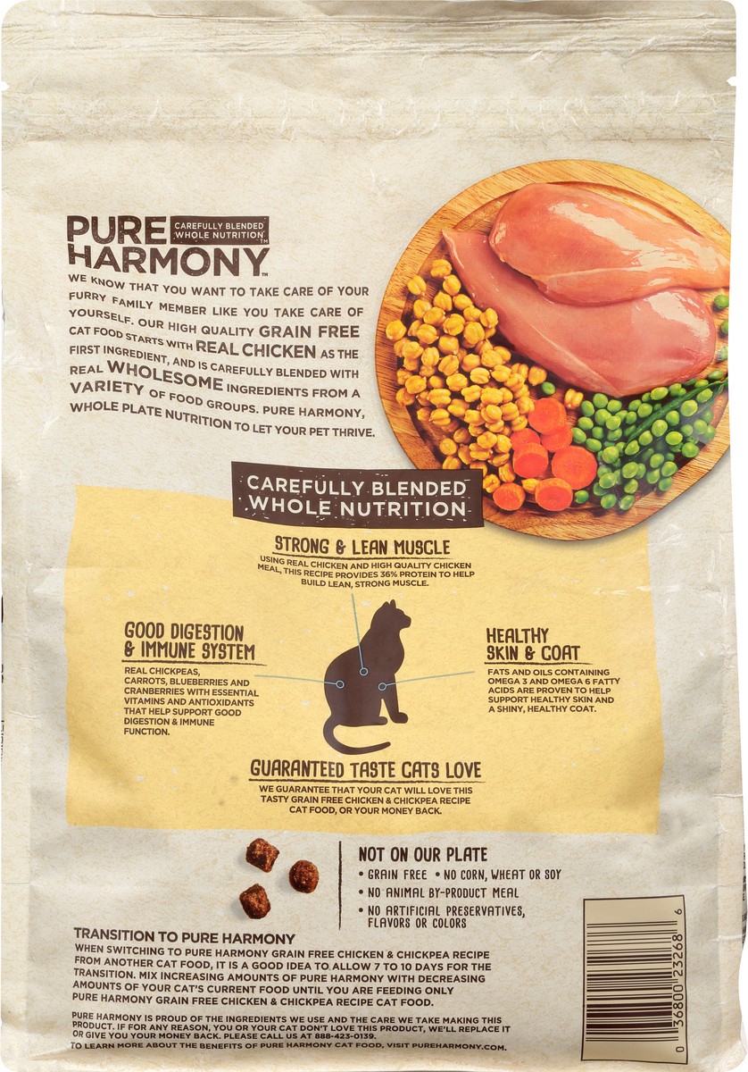 slide 2 of 14, Pure Harmony Grain Free Super Premium Chicken & Chickpea Recipe Cat Food 48 oz Bag, 48 oz