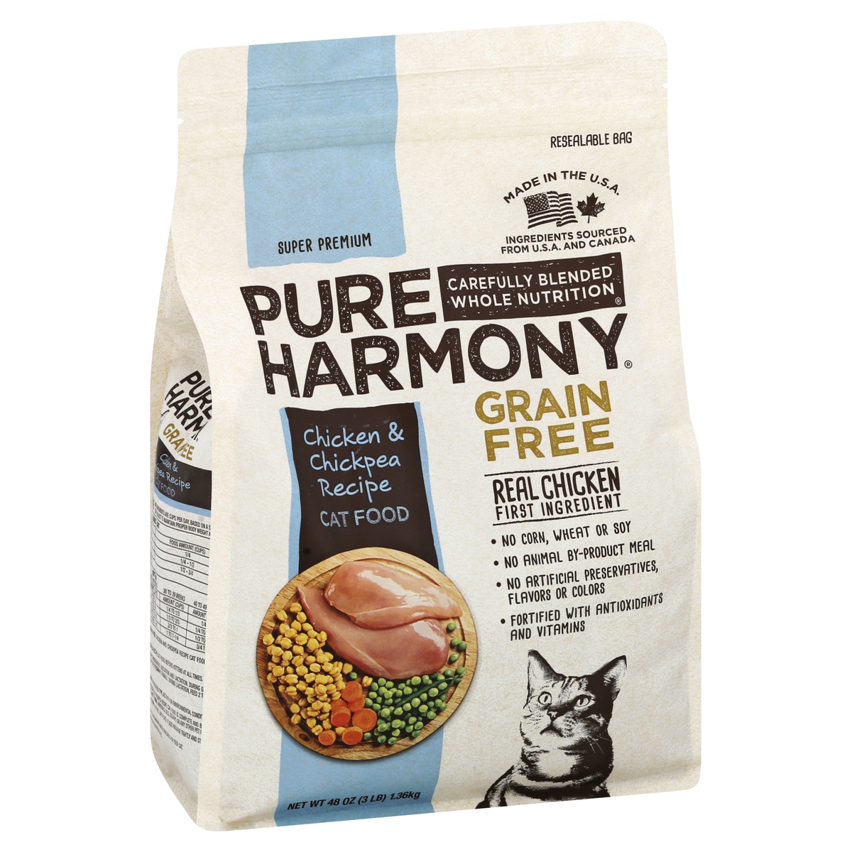 Pure Harmony Grain Free Chicken Chickpea Recipe Dry Cat Food 48 oz Shipt