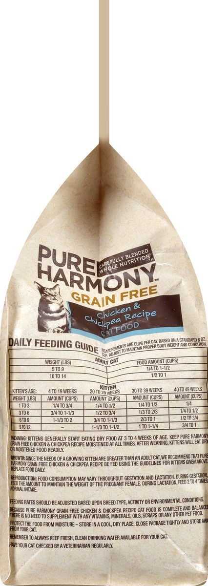 slide 12 of 14, Pure Harmony Grain Free Super Premium Chicken & Chickpea Recipe Cat Food 48 oz Bag, 48 oz