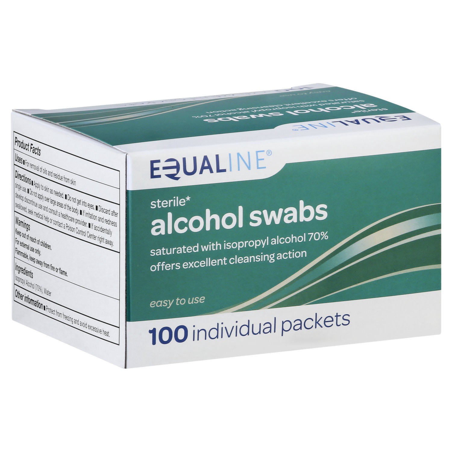 slide 1 of 1, Equaline Alcohol Swabs, 100 ct