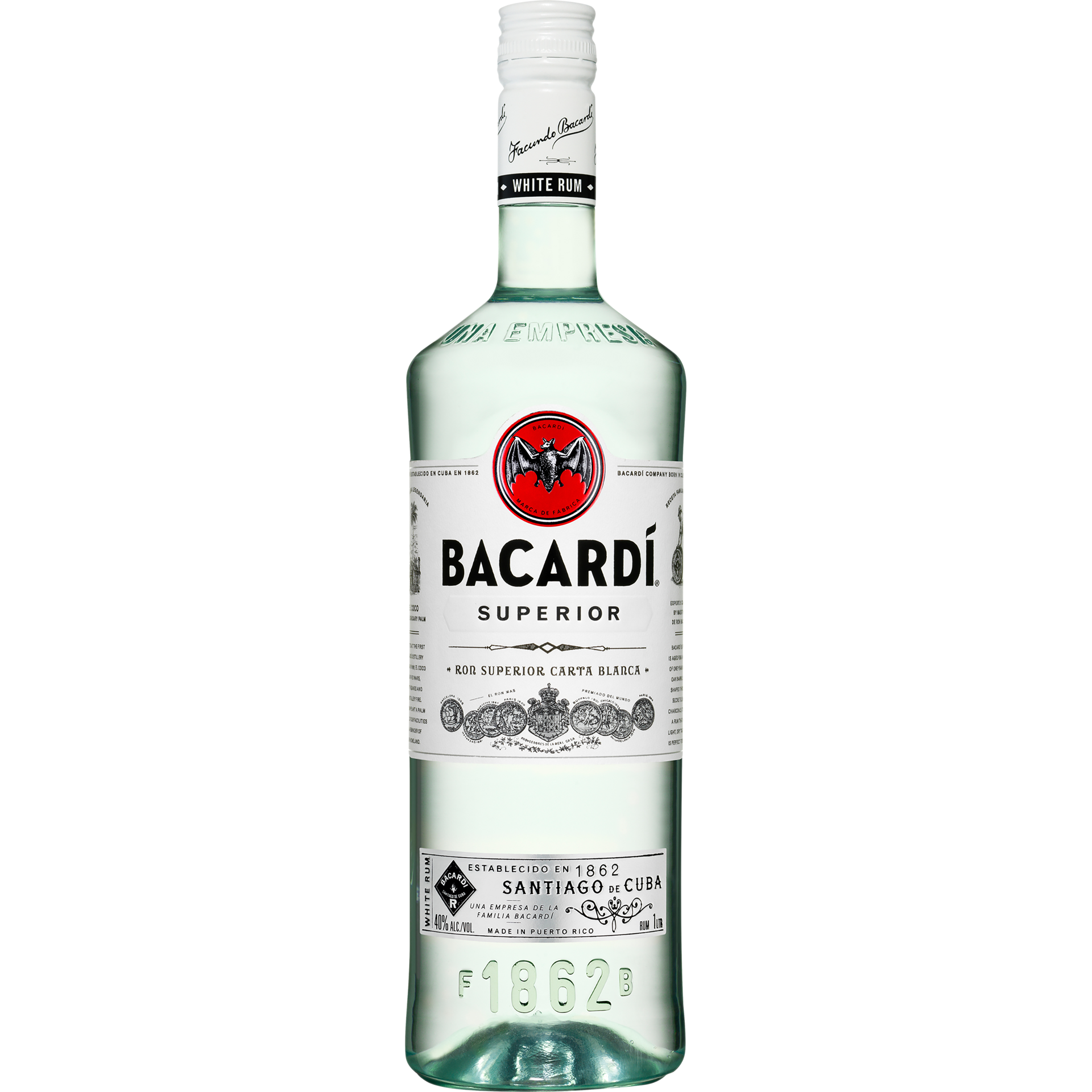 slide 2 of 5, Bacardi Rum 1 lt, 1.0 liter