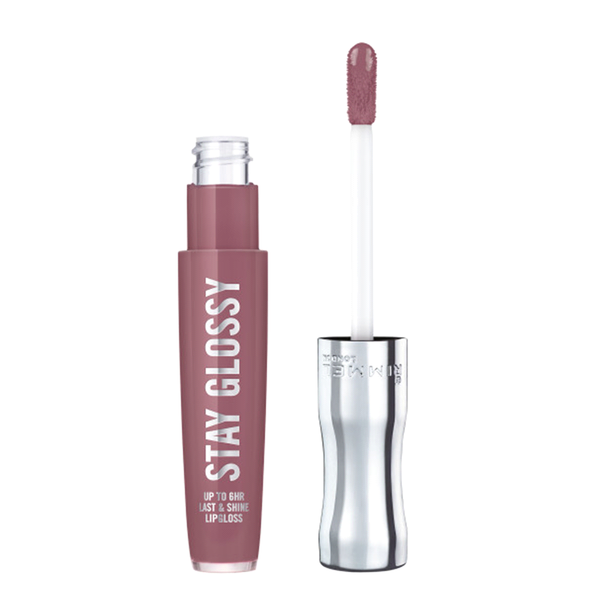 slide 1 of 5, Rimmel London Rimmel Stay Glossy Lip Gloss Date Night, 0.18 fl oz