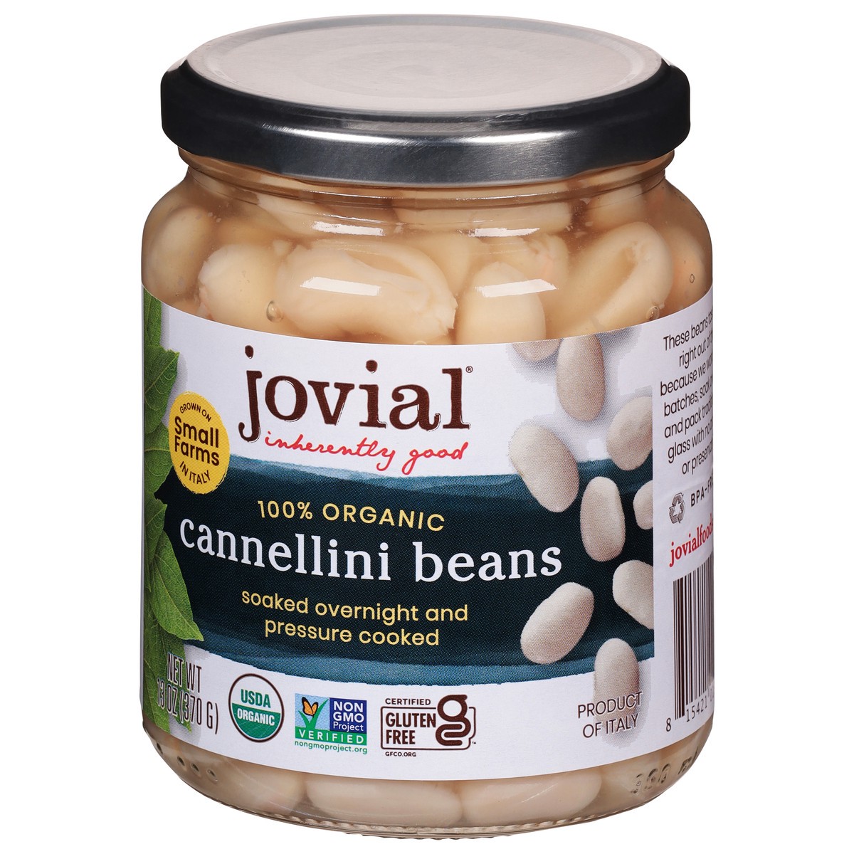 slide 8 of 9, Jovial 100% Organic Cannellini Beans, 13 oz