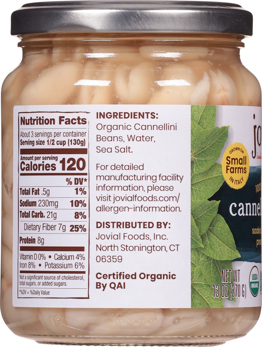 slide 3 of 9, Jovial 100% Organic Cannellini Beans, 13 oz