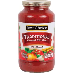 Best Choice Traditional Flavored With Meat Pasta Sauce
