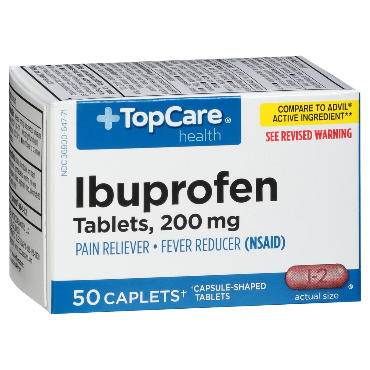 slide 8 of 9, Topcare Ibuprofen Capsules, 50 ct